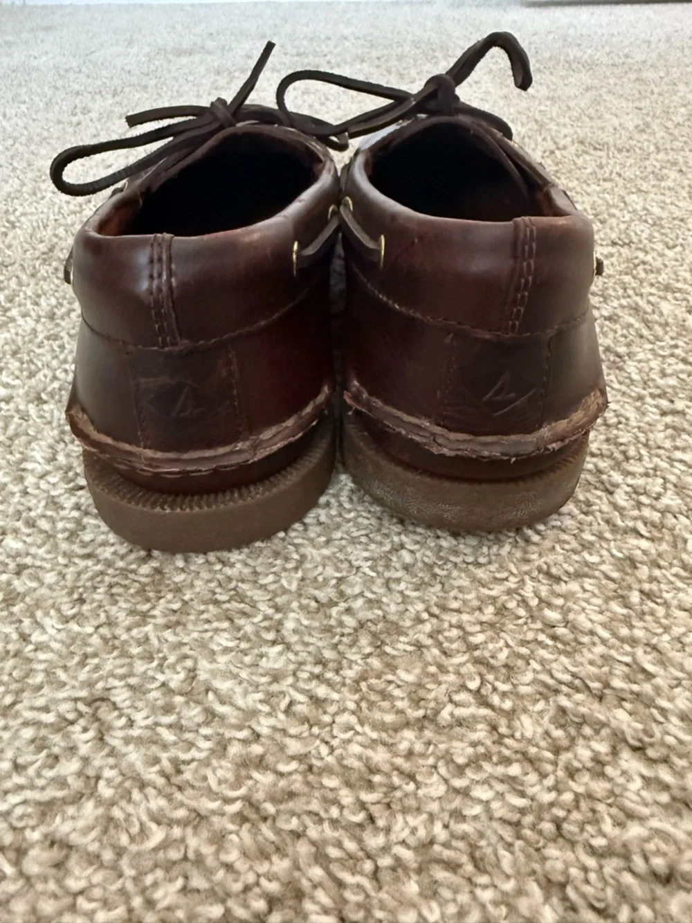 Sperry Dark Brown Leather Lace-Up Boat Shoes - Picture 4 of 8